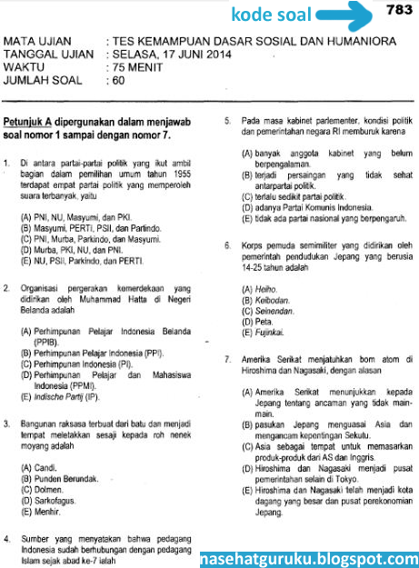 Download Soal Tpa Pdf Dan Kunci Jawaban Pdf - Revisi Id